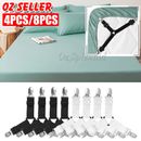 Triangle Bed Sheet Holder Grippers Mattress Fasteners Suspenders Strap Clips