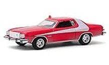 1976 Gran Torino Red with White Stripe (Dirty Version) Starsky and Hutch (1975-1979) TV Series Hollywood Special Edition 1/64 Diecast Model Car by Greenlight 44855F