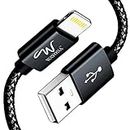 Wayona Nylon Braided Lightning To Usb A Data Sync & Fast Charging Cable 3A Charger Lead Compatible For Iphone, Ipad Pro Tablet (3 Ft Pack Of 1, Black)