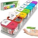 Extra Large Weekly Pill Organizer - XL Daily Pill Box - 7 Day Am Pm Pill Case Jumbo Pill Container for Supplements Big Pill Holder Twice A Day Oversized Daily Medicine Organizer for Vitamins