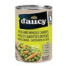 d'aucy Green Peas & Whole Carrots, Canned Vegetables, Source of Fibre, No Preservatives, Quality Ingredients, 398ml