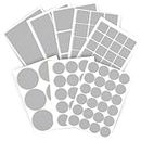 Grevosea 93 Pieces Furniture Pads Non Slip Furniture Pads Floor Protectors Self Adhesive Chair Pads Round Furniture Pads for Protecting Hardwood Floors 8 Sheets 1 Inches (Grey)