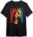 Dua Lipa T Shirt Graphics Color Singer Pop Hot Tee Top Tee Classic Vintage Retro Style 90s Music for Men and Women Size L