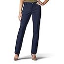 Lee Women's Wrinkle Free Relaxed Fit Straight Leg Pant, Imperial Blue, 18 Long