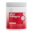 Wellbeing Nutrition Glow Collagen with Glutathione | Collagen Supplements for Women & Men | Marine Collagen Powder with SkinAx², Resveratrol, Bromelain & Goji Berry | 250g - Tropical Bliss Flavor