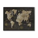 Stupell Industries Rustic Giraffe Animal Pattern Atlas Map Compass by Nan - Picture Frame Graphic Art on Canvas in Black | Wayfair aq-111_fr_16x20