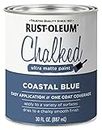Rust-Oleum 329207 Ultra Matte Interior Chalked Acrylic Paint 30 oz, 30 Fl Oz (Pack of 1), Coastal Blue