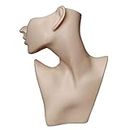 harayaa Necklace Jewelry Display Female Model Head Jewelry Stand for Chain Necklace, Skin Color