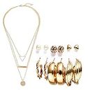 YouBella Fashion Jewellery Gold Plated Necklace and Earrings Combo Jewellery Set for Girls and Women (Gold) (Style 3)