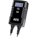 AEG Automotive 10616 Microprocessor Charger for Car Battery LD 4.0, 4 Amp for 6/12 V, 7-HF Charging Levels, Auto Start Function, Comfort Connection