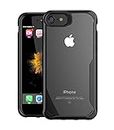 Solimo Thermoplastic Polyurethane, Plastic Transparent Black Bumper Case (Hard Back & Soft Bumper Cover) with for Apple iPhone 8 - Black