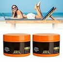 Tan Accelerator Cream, Indoor Tanning Lotion, Outdoor Tanning Oil Cream with natural ingredients for faster tanning (2 PCS)
