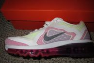 Women's Nike Air Max Running Shoes Size 5 White/Black/Vivid Pink/Violet