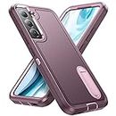 Fucozan for Samsung Galaxy S22 Plus Case Galaxy S22+ Case with Kickstand Case 3-Layer Military Grade Protective Case Cover Silicone Rugged Shockproof for Galaxy S22 Plus S22+ Phone Case Purple+Pink