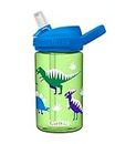 CamelBak eddy+ 14 oz Kids Water Bottle with Tritan Renew – Straw Top, Leak-Proof When Closed, Hip Dinos