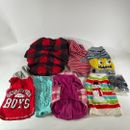 Small Dog Warm Clothing Jackets Winter Sweaters Paw Protectors - Varied Lot of 8