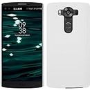 PhoneNatic Funda Rígida Compatible con LG V10 - Goma Blanco - Cover Cubierta Cover