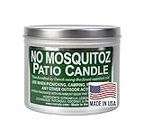 NO MOSQUITOZ | 16oz. Outdoor Patio Wood Wick Tin Candle | 60-Hour Burn | Ambient Glow | Hand-Crafted Fresh Fragrance (Tin, 16oz.)