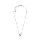Michael Kors womens female Logo Rose Gold-Tone and Crystal Pendant Necklace