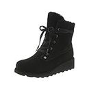 BEARPAW Women's Ankle Boots, Black Ii, 8 Wide