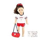 Emily Rose 18 Inch Doll Cheer Practice Set| Fits 18" American Girl, Our Generation and My Life Dolls Clothes | Gift Boxed!