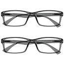 The Reading Glasses Company Grey Readers Value 2 Pack Designer Style Mens Womens RR92-7 +2.50