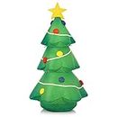 Celebright Inflatable Christmas Tree - Outdoor/Indoor Bright LED Light Up Porch Decoration - Built in Air Compressor - Pegs Included for Garden Use 120cm (4ft)