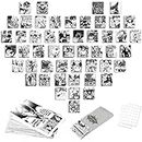 Dingfeiyu 60 Stück Wand-Collage-Kit, Anime, ästhetisch, Fotocollage, Anime-Poster, Manga, Collage-Set für Dekoration von Zimmern, Wanddekoration für Mädchen und Jungen