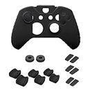 NiTHO FPS Gaming Kit for Xbox One Controller, Enhancers Kit with Silicone Controller Cover Skin, 3 Sizes of Thumb Grip Caps, 3 Textures of Trigger Stickers, Analog Mini-Stick Precision Rings - Black