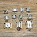 10Pcs Silver Metal Clasp Buckle Zinc Alloy Fasteners Clothes Sewing Accessories