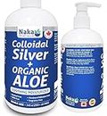 Naka Platinum Colloidal Silver + ORGANIC ALOE Soothing Moisturizer BONUS SIZE 340 ml (300+40 FREE)