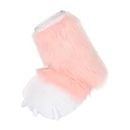 UJEAVETTE® Fuzzy Paw Cosplay Halloween Fursuit Party Cartoon House Shoes Animal Pink