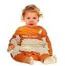 Cute Baby Mop Onesie - Funny and Functional, Perfect as a Long Sleeve Romper for Your Crawling Baby and for Use as an Everyday Baby Jumpsuit. Great as (Orange, 12-18 Months)