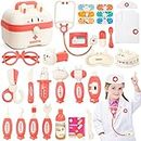Fajiabao Doctor Kit Kids Toys for 3 4 5 Year Old Girl, 26 Pieces Dentist Kit Doctor Costume Role Play Set Pretend Play Medical Kit Dress Up for 3+ Year Old Girls Boys Toddler Educational Gift