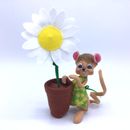 Muñeca de Pascua de primavera Annalee 2016 Just Because Garden Mouse with Daisy 6" - como nueva