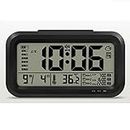 DYR Digital Clocks for Bedrooms Digital Alarm Clock Sveglia Display LCD Sveglia Elettronica Sveglia Da Camera Da Letto (Color : Black)