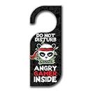Yey Door Hanger Angry Gamer - Door Sign/Door Knob Tag (Pack of 1, 8x3 inches, MDF Wooden Material)