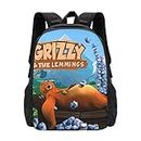 BRPOSOILYS Grizzy And Lemmings Backpack Cute Bookbag Schoolbags Funny School Backpacks Lightweight Laptop Bag Travel Hiking Daypack
