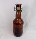 Vintage Grolsch Brown Glass Beer Bottle 9" Tall with Ceramic Flip Top Swing Cap
