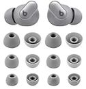 ALXCD Ear Tips Compatible with Beats Studio Buds+, S/M/L 3 Sizes 6 Pairs Soft Silicon Earbuds Replacement Tips Eartips, Compatible with Beats Studio Buds+, 6 Pairs, Cosmic Silver