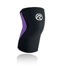 Rehband Rx Knee Support 3mm - Medium - Black/Purple - Expand Your Movement + Cross Training Potential - Knee Sleeve for Fitness - Feel Stronger + More Secure - Relieve Strain - 1 Sleeve