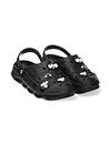 hummel Panther Men Clogs Comfortable Cushioned Sole Arch Support Durable Lightweight Flexible Trendy Style Clogs and Sandal with Adjustable Back Strap Daily use Mules for Men Black