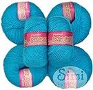 SIMI Enterprise 100% Acrylic Wool Azure (8 pc) Baby Wool Wool Ball Hand Knitting Wool/Art Craft Soft Fingering Crochet Hook Yarn, Needle Knitting Yarn Threa P QVC