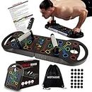 HOTWAVE Push Up Board Fitness, Portable Foldable 20 in 1 Push Up Bar at Home Gym, Pushup Handles for Floor. Professional Strength Training Equipment For Men and Women,Patent Pending
