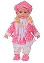 KAVID Musical Rhyming Baby Doll, Big Stroller Dolls, Laughing and Singing Soft Push Stuffed Talking Doll Baby Girl Toy for Kids( Multi Color)