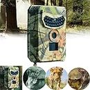 Outdoor Hunting Camera 12MP Wild Animal Detector Trail Camera Night Vision ，IP56 Waterproof 1080P Night Vision IR Camera for Outdoor Wildlife, Garden, Animal Scouting（32G Memory Card Included）