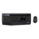 Logitech MK345 Wireless Keyboard and Mouse Set Full-Sized Keyboard with Palm Rest and Comfortable Right-Handed Mouse, 2.4 GHz Wireless USB Receiver, Compatible with PC, Laptop - Black