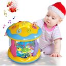 Baby Spielzeug für 1 Jahr alte Jungen Mädchen musikalischer Ozean rotierender Projektor Befriedigen 6