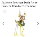 BNIB Patience Brewster Dash Away Prancer 20cm Reindeer Ornament MacKenzie *crack