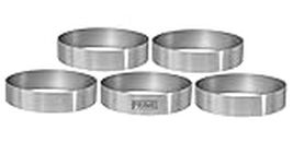 Prime Bakers and Moulders Round Cutting Steel Rings, Burger bun Cutter Mold Baking and Cake Decorating (5 Pieces) (3 Inch)